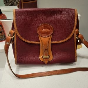 Vintage 1980's Leather Dooney and Bourke Handbag, Wallet and Key Chain